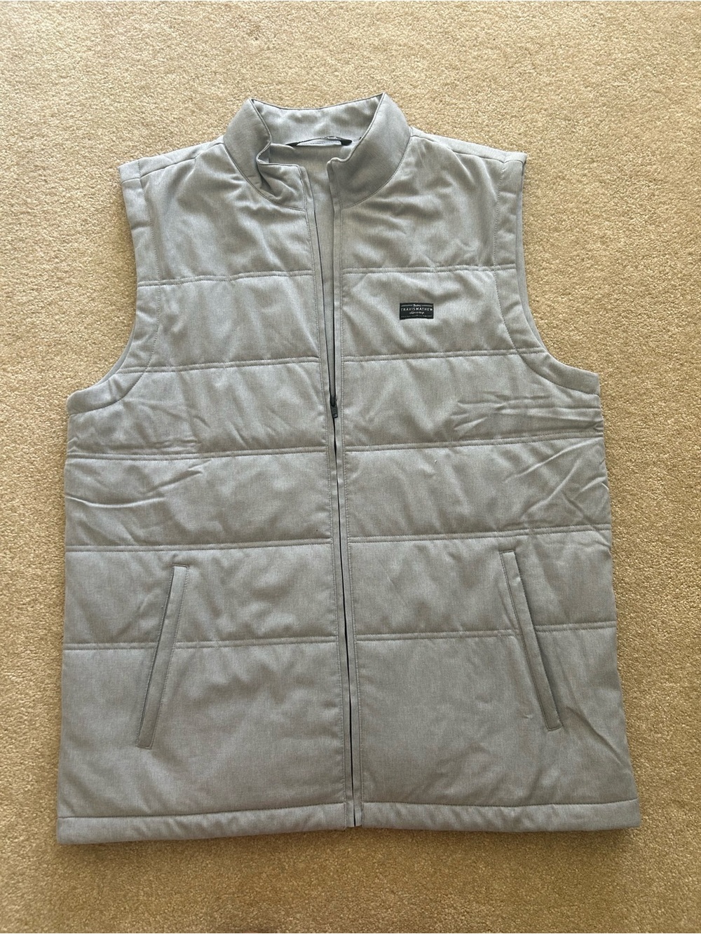 Travis Mathew Light Gray Quilted Vest